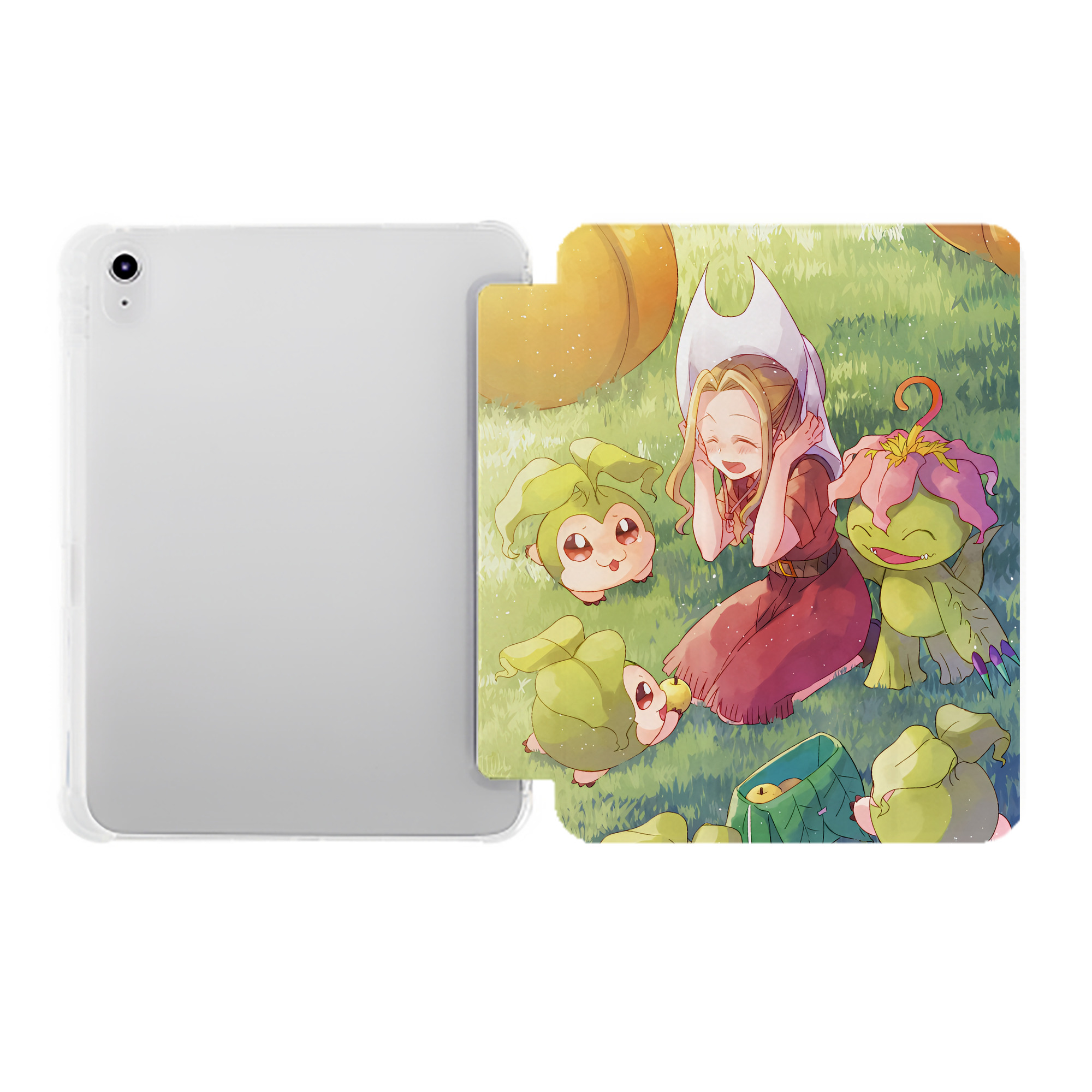 （画像用） Digimon デジタルモンスター/デジモン IPad ケース ペン収納付き 三つ折りスタンド PUレザー×シリコン 対応機種9.5/10.5/10.9インチ